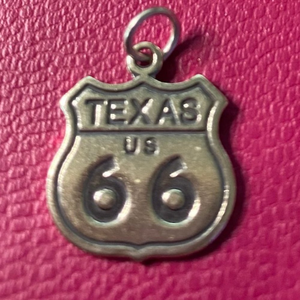 New! Sterling Silver Texas 66 Charm